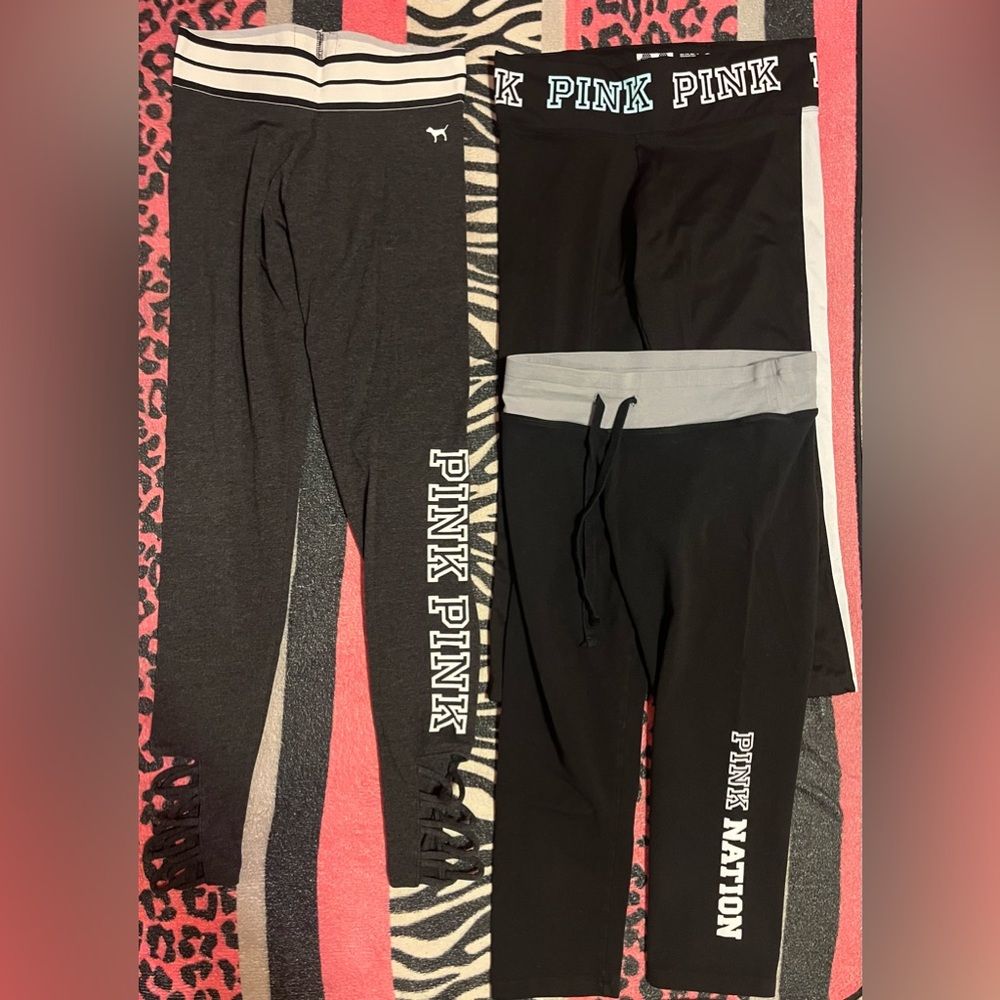 PINK Victoria's Secret yoga pants capris leggings bundle